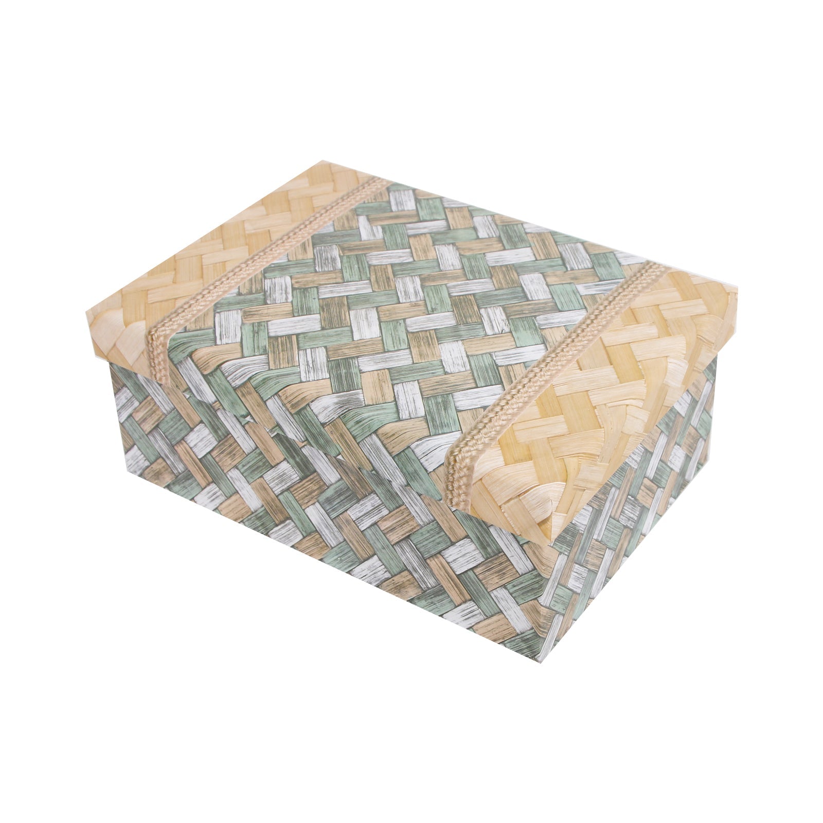Natural Woven Pattern Rectangular Gift Box