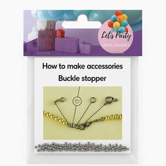 🔘 Crimp Beads – Stopper Beads for DIY Jewelry (Approx. 100pcs) packaging and usage instructions.