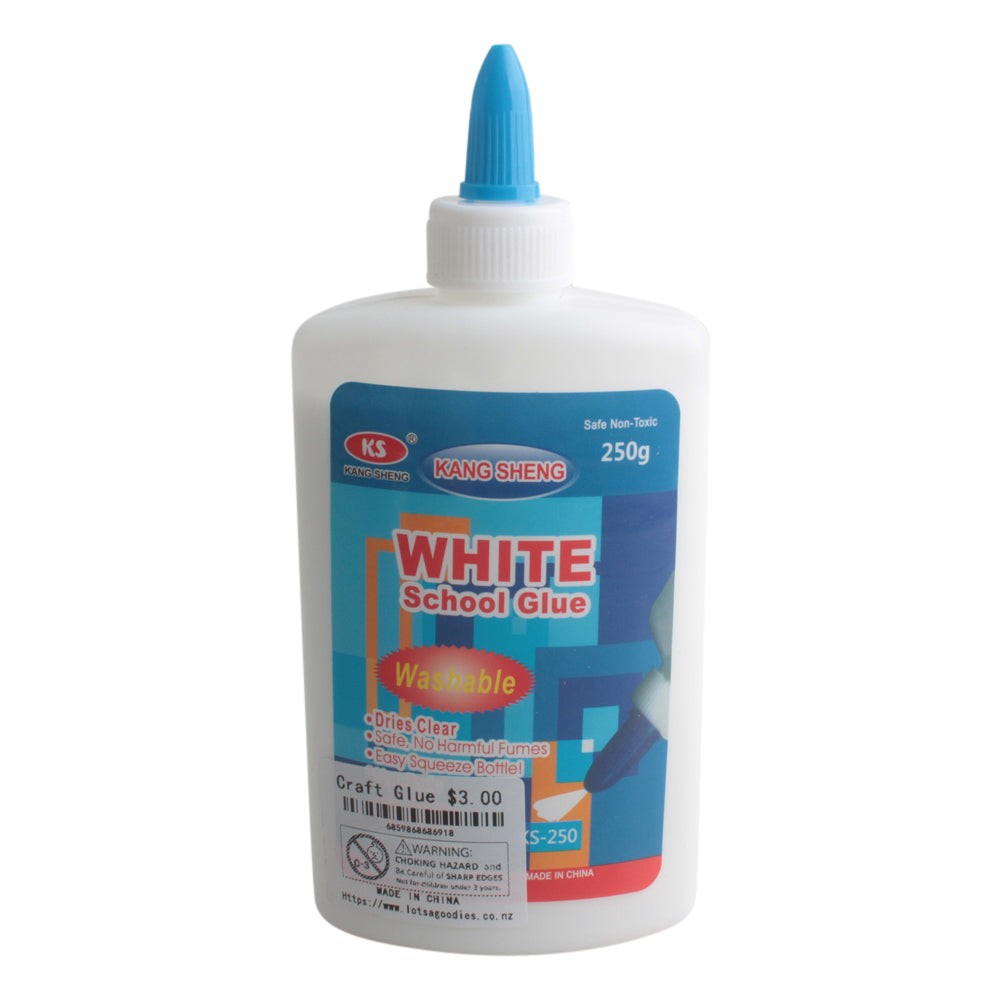 Craft Glue (250g – White School Glue) in a squeeze bottle for easy application and mess-free crafting.