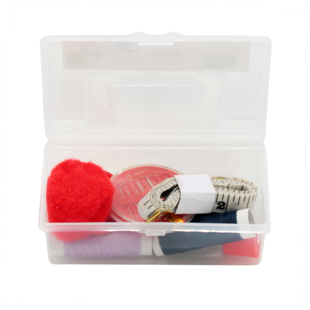 Mini Sewing Supply Box – Travel & Home DIY Kit | NZ Stock filled with colorful sewing essentials in a compact case.