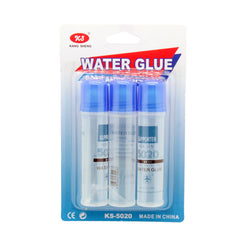 💧 Liquid Glue – 3-Pack Water-Based (Easy Flow) in packaging with three bottles and precision tips for controlled application.