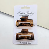 Hallow Rectanle Hair Claw Clip(2PCS/4.5CM)