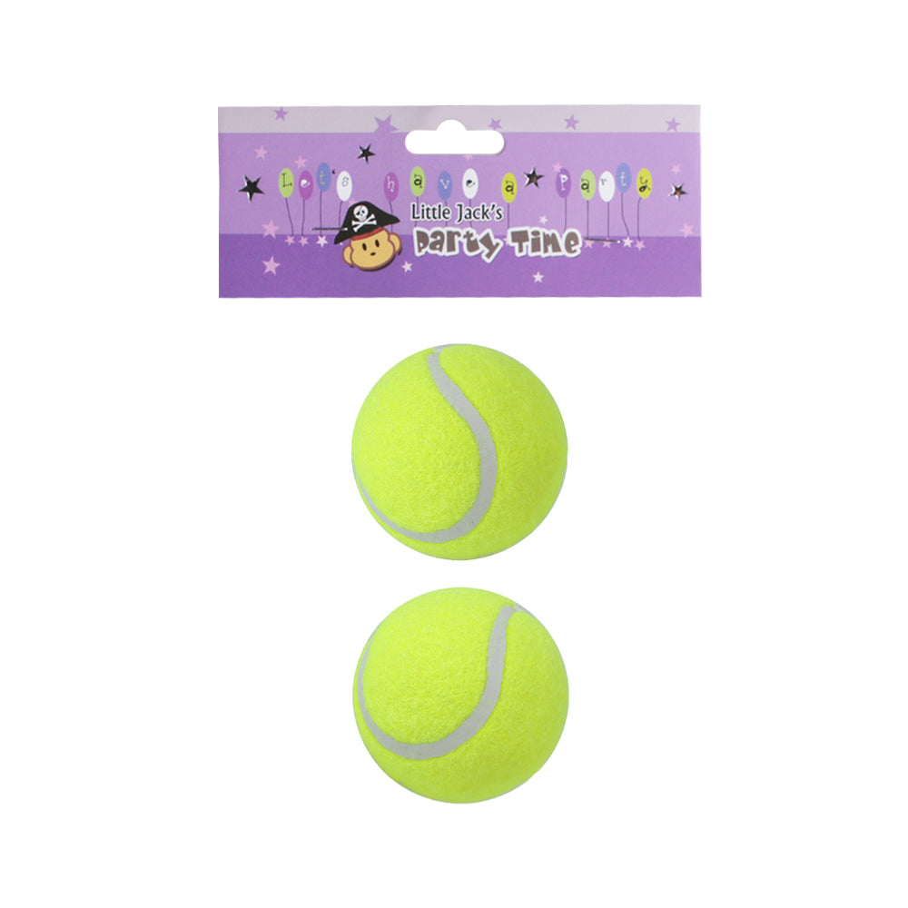 Toy Tennis Ball(2PCS) - vibrant yellow tennis balls packaged for fun and games.