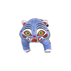 Korean Tiger plush toy with vibrant colors and a fierce expression, perfect for collectors and children.