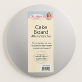 Cake Board – 40cm / 16 Inches (Round) with silver finish for elegant cake presentations.