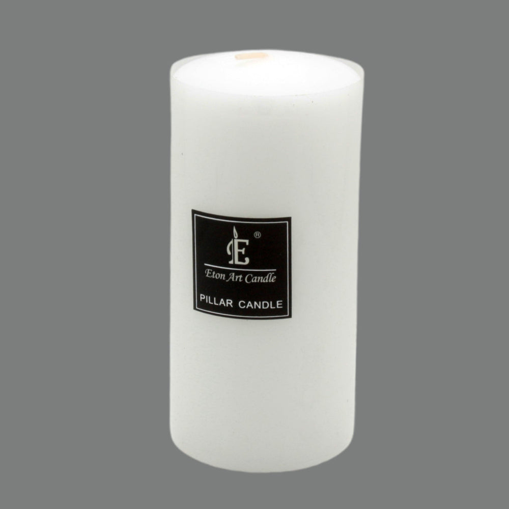 White Pillar Candle(7*15CM) in minimalist design perfect for centerpieces and home décor.