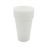 Party Cup(902/10PCS) - Stack of white disposable cups ideal for parties and gatherings.