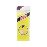 Bath Towel packaging showcasing a bright yellow exfoliating scrub sponge for soft skin care.