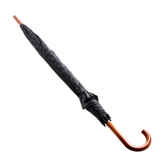 ☔ Long Handle Umbrella – Classic Pattern (Assorted Styles)(Q) with a curved wooden-style handle and durable frame.