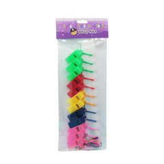 Plastic Whistle with Lanyard(12PCS)
