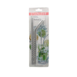 Metal Straw Set packaging featuring durable stainless steel straws for eco-friendly beverage enjoyment.