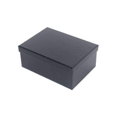 Black Leather texture Rectangular Gift Box