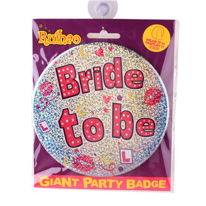 Hens Night Badge featuring glittery design and text for bridal celebrations in a colorful package.