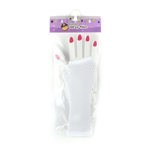Party Glove(L) in packaging, featuring a mesh design and colorful fingertip accents perfect for themed parties.