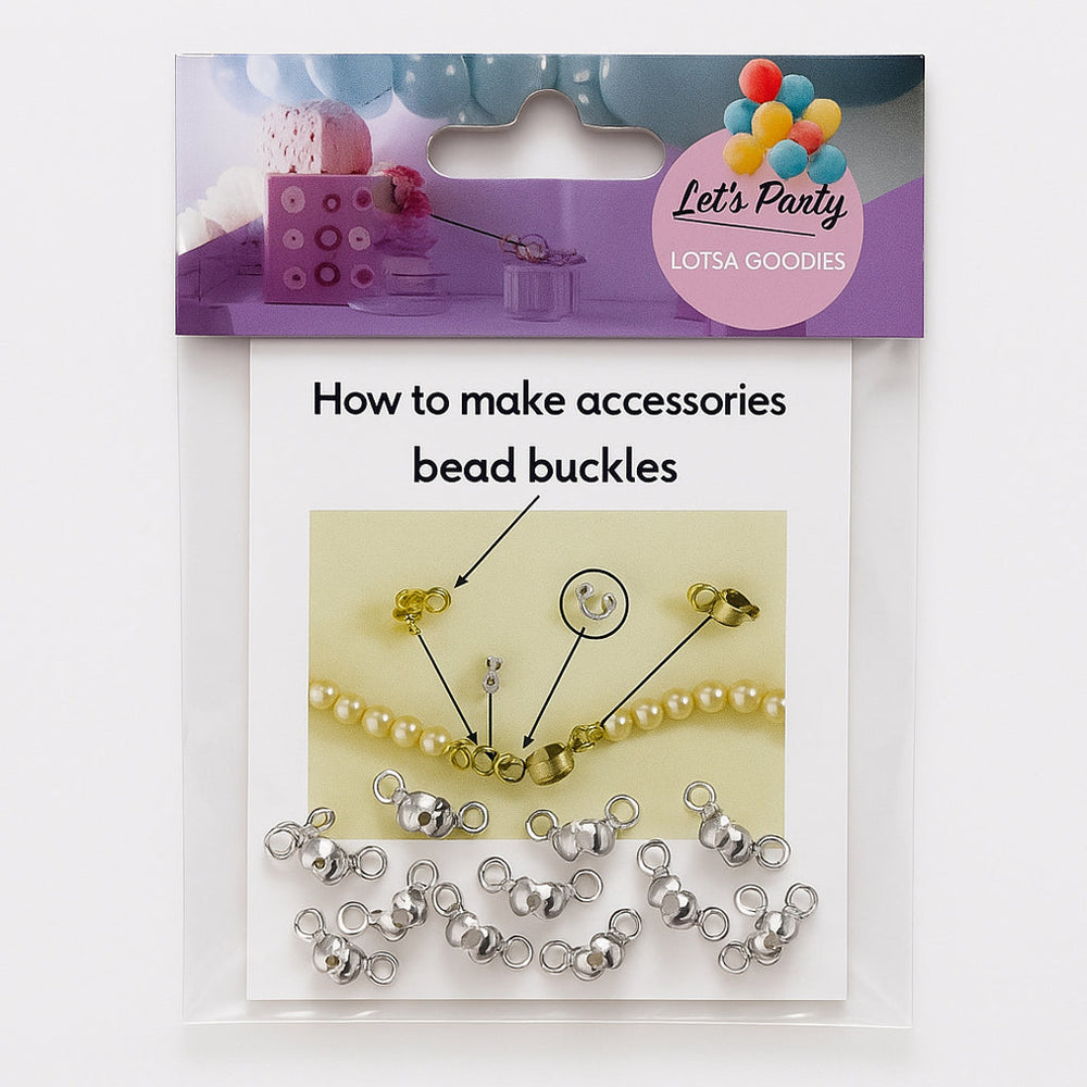 Bead Clasps (3-Way Buckles) – For DIY Necklaces & Bracelets package with bead buckles and accessories instructions.