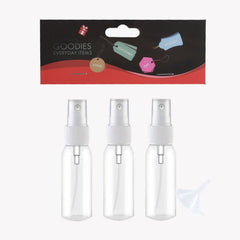 Spray Bottle(3PCS) – Set of three clear spray bottles with fine mist nozzles and funnel for easy filling.
