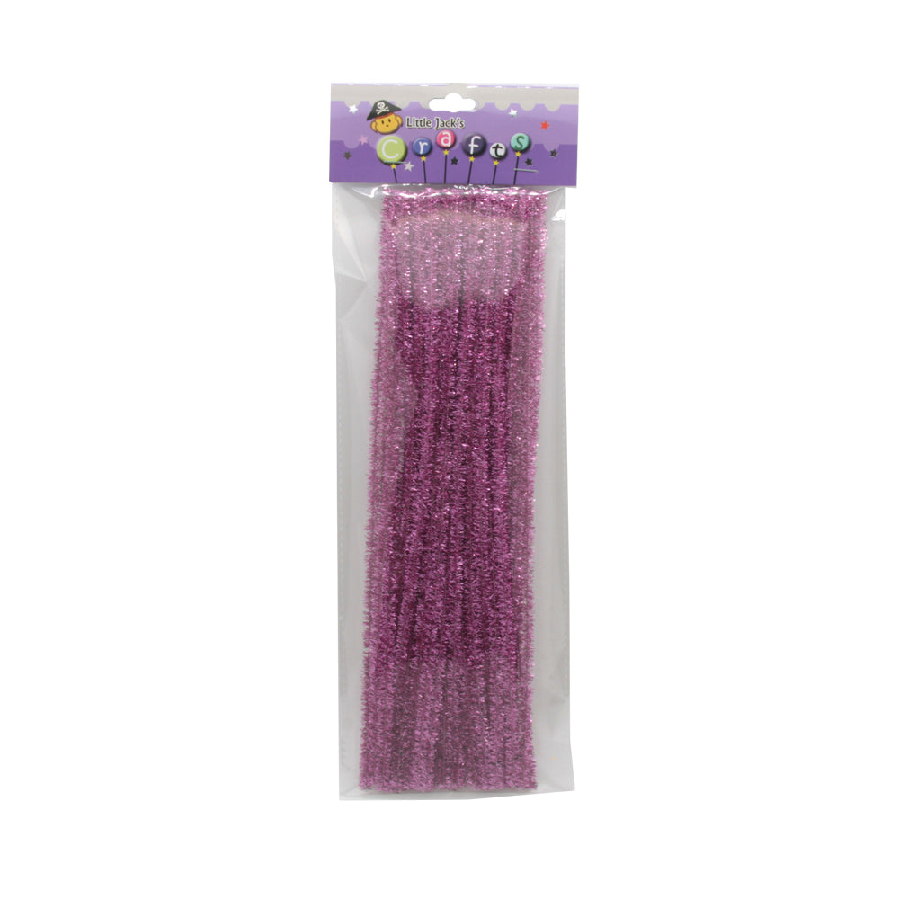 Glitter Pipe Cleaner(Pink,40PCS)