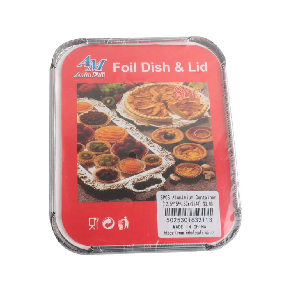 8PCS Aluminium Container(12.5*15*4.5CM/2144)