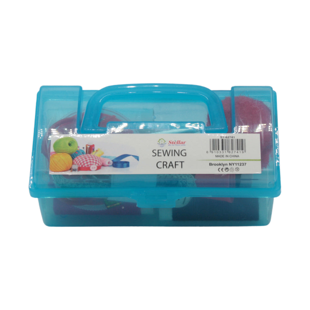 Mini Sewing Supply Box – Travel & Home DIY Kit | NZ Stock - Compact sewing box with colorful accessories inside.