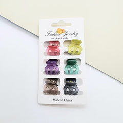 Mini Colourful Hair Claw Clip Set(6PCS)