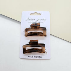 Hallow Rectanle Hair Claw Clip(2PCS/4.5CM)
