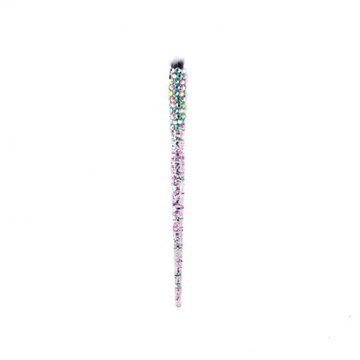 Stylish Eyebrow Brush with sparkling handle for precise eyebrow shaping and grooming.
