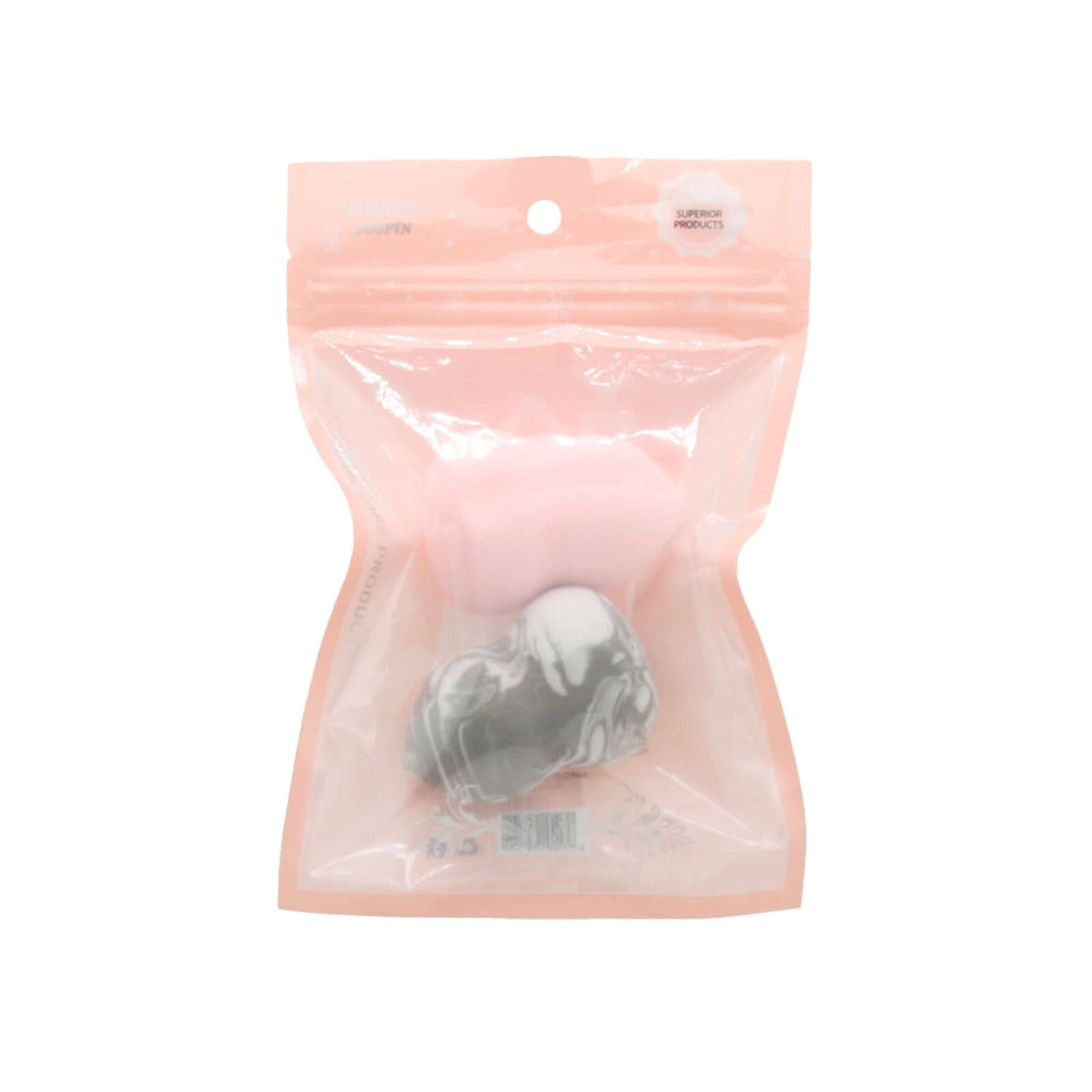 Makeup Sponge(2PCS) in a clear packaging, showcasing two different sponges for flawless makeup application.