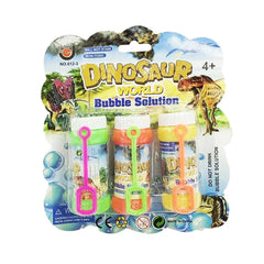 Bubble (3PCS/612-3) Dinosaur World bubble solution pack with three colorful bottles and bubble wands.