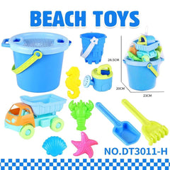 Bucket & Truck Sand Play Set featuring colorful beach toys and accessories.