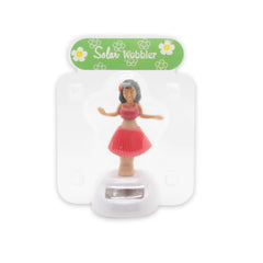 Solar Dancing Hula Girl Toy in bright colors with a dancing motion, perfect for decor and solar-powered fun.