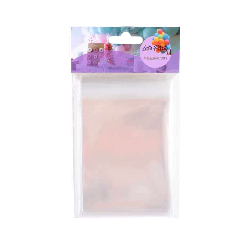 📦 Clear Cellophane Bags – Self-Adhesive | Multiple Sizes packaging for crafts, gifts, and accessories.