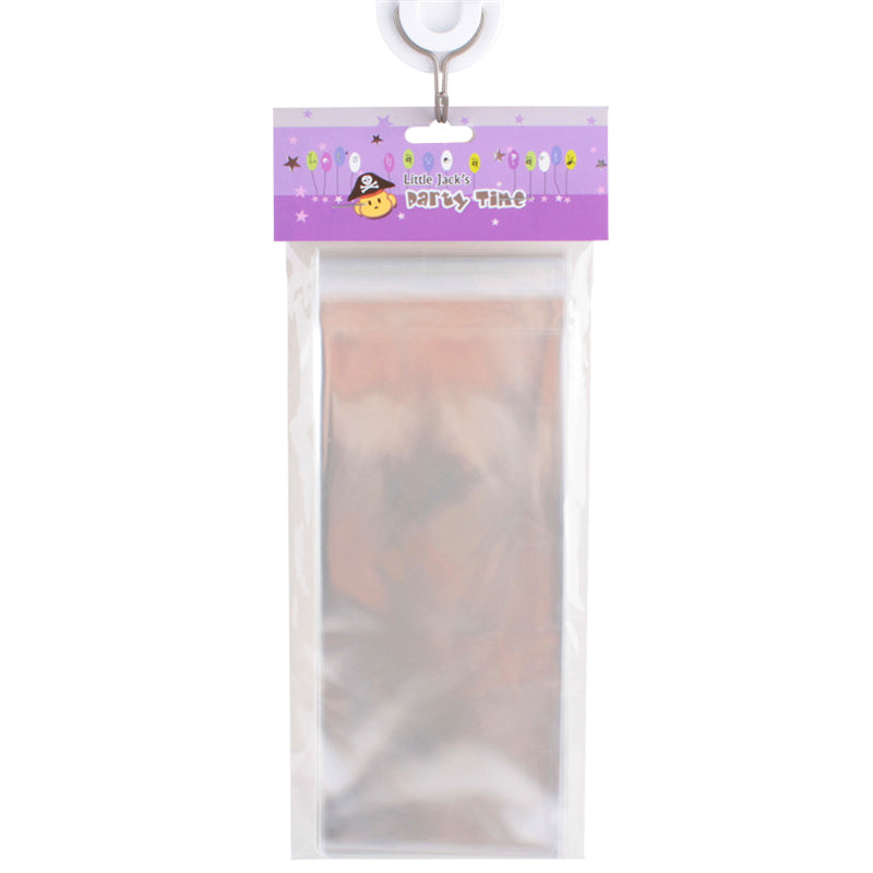Clear Cellophane Bags – Self-Adhesive | Multiple Sizes for gifts, crafts, cookies, and more, featuring a self-adhesive seal.