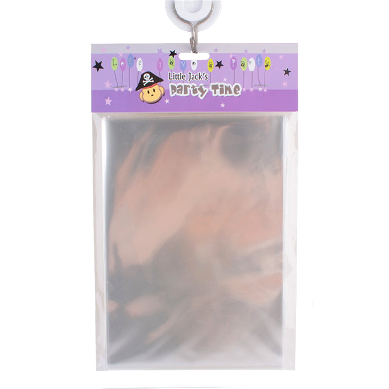 📦 Clear Cellophane Bags – Self-Adhesive | Multiple Sizes packaging image for party favors and small goods.