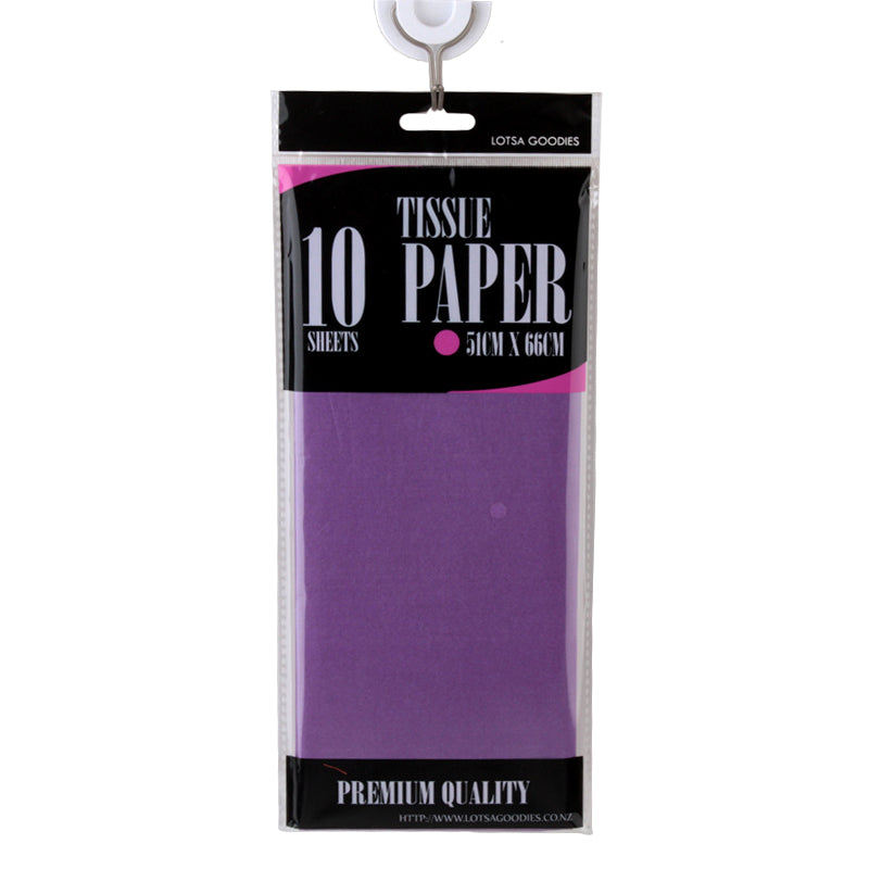 Tissue Paper (20"*26"/51*66CM) 10 Sheets Dark Purple packaging showing premium quality.