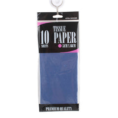 Tissue Paper (20"*26"/51*66CM) 10 Sheets Dark Blue package featuring premium quality dark blue tissue paper.