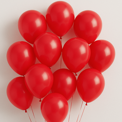 Q.Balloon(20PCS)Red - Vibrant red latex balloons perfect for celebrations and parties, showing 20 festive balloons.