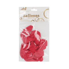 Q.Balloon(20PCS)Red balloons packaging with vibrant red latex balloons for celebrations and parties.