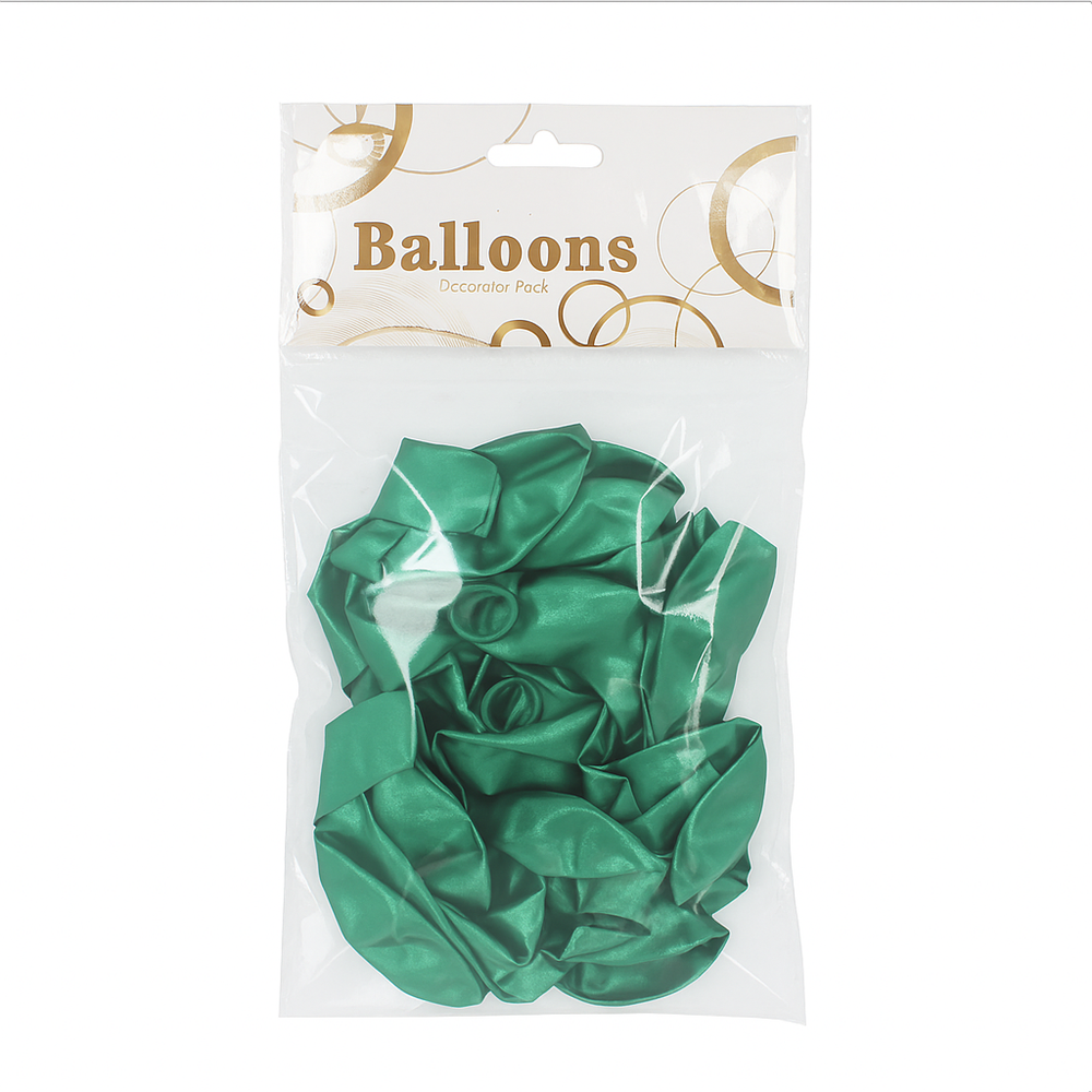 Q Balloon (20PCS),D.Green - Pack of 20 dark green latex balloons for elegant party decor.