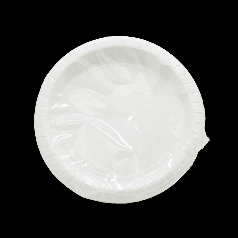 Party Plate(10PCS/18CM) - white disposable paper plate, ideal for parties and gatherings.