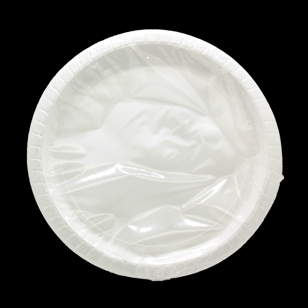 Party Plate(10PCS/23CM) - disposable white plastic plates in packaging for events and gatherings.