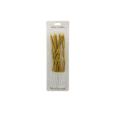 Metallic Twisted Birthday Candles 16CM