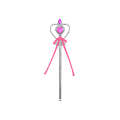 ✨ Princess Magic Wand – 3 Sparkly Colors for Little Royals! in pink with heart and ribbon accents.