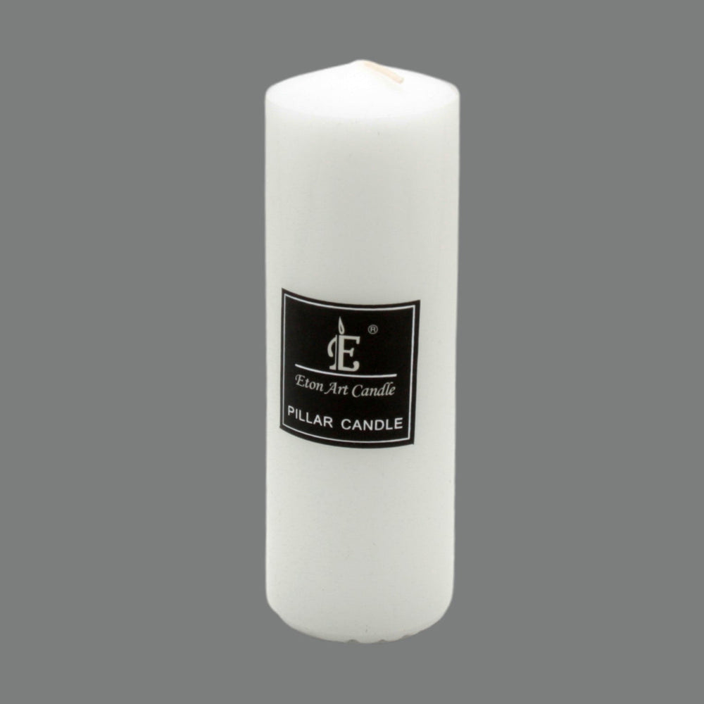 White Pillar Candle(5*15CM) - Slim, unscented, smokeless candle for elegant decor and formal settings.