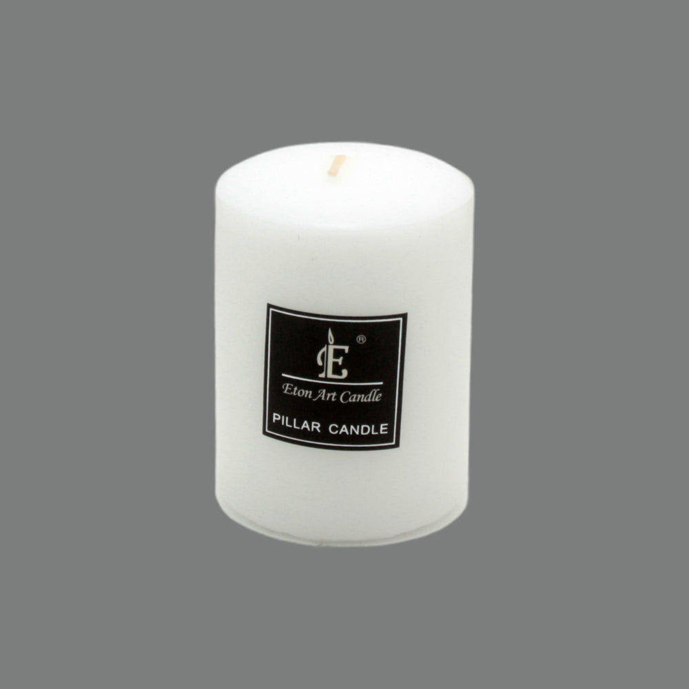 White Pillar Candle(7*10CM) unscented clean-burning candle ideal for home decor and gifting.