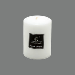 White Pillar Candle(7*10CM) unscented clean-burning candle ideal for home decor and gifting.