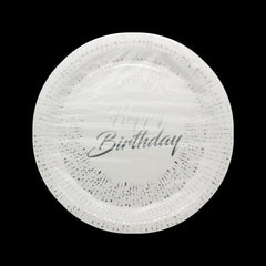 Happy Birthday G.Plate(23CM,10PCS) - decorative party plates for celebrations.