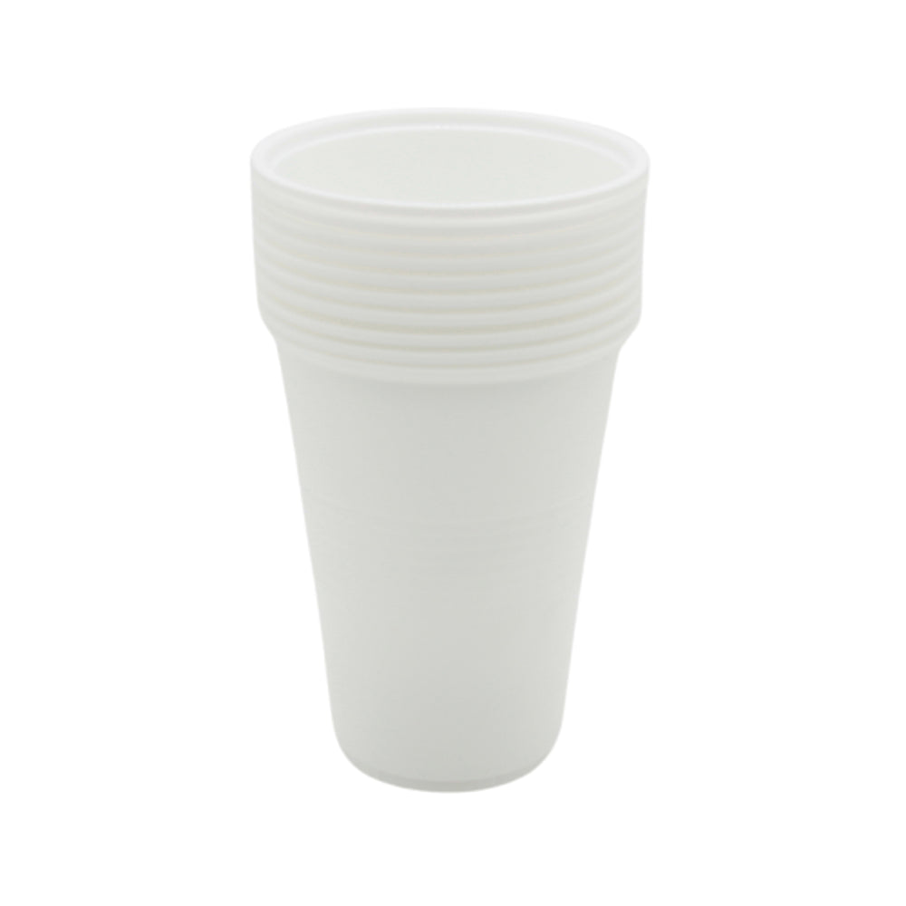 Party Cup(902/10PCS) - Stack of white disposable cups ideal for parties and gatherings.