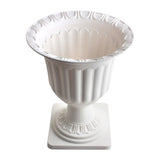 🌿 Flower Pot White (XL) – 30×31cm | Stackable Plastic Planter in elegant urn-style design.