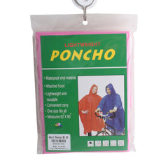 Adult Poncho – Lightweight Rain Protection (One Size) packaged with waterproof features and hood for outdoor use.