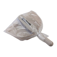 Broom Set dustpan enclosed in plastic packaging for easy storage and handling.